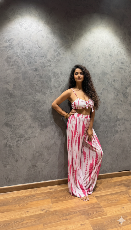 Pink Dye-dream pant Set