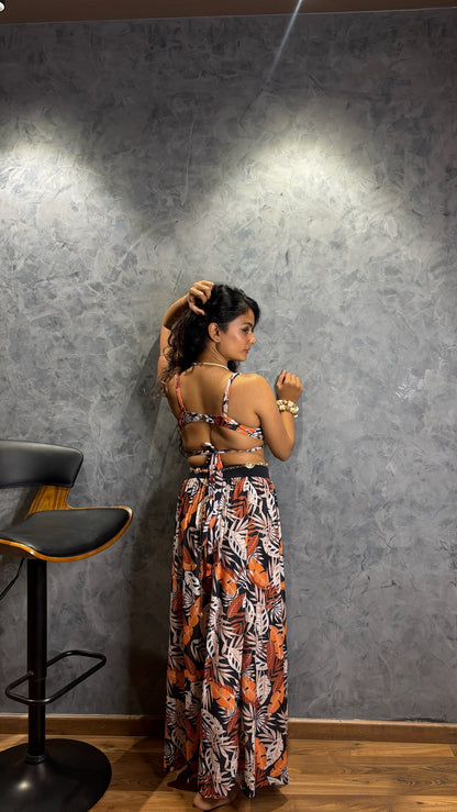 Palm 3 piece skirt set