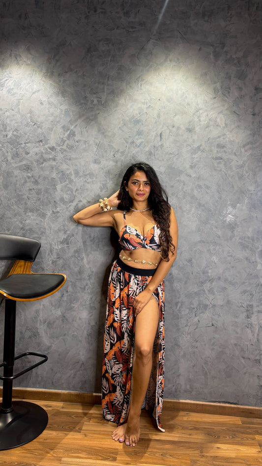 Palm 3 piece skirt set