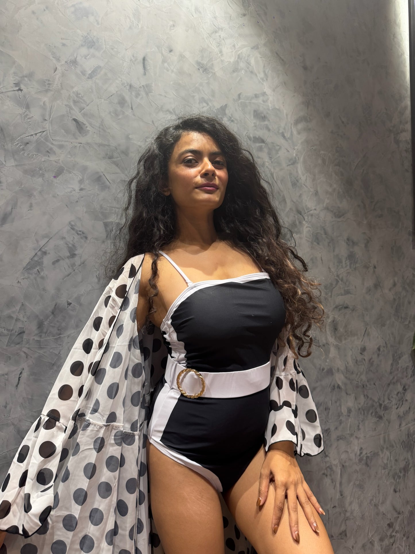 Black White Polka Dot