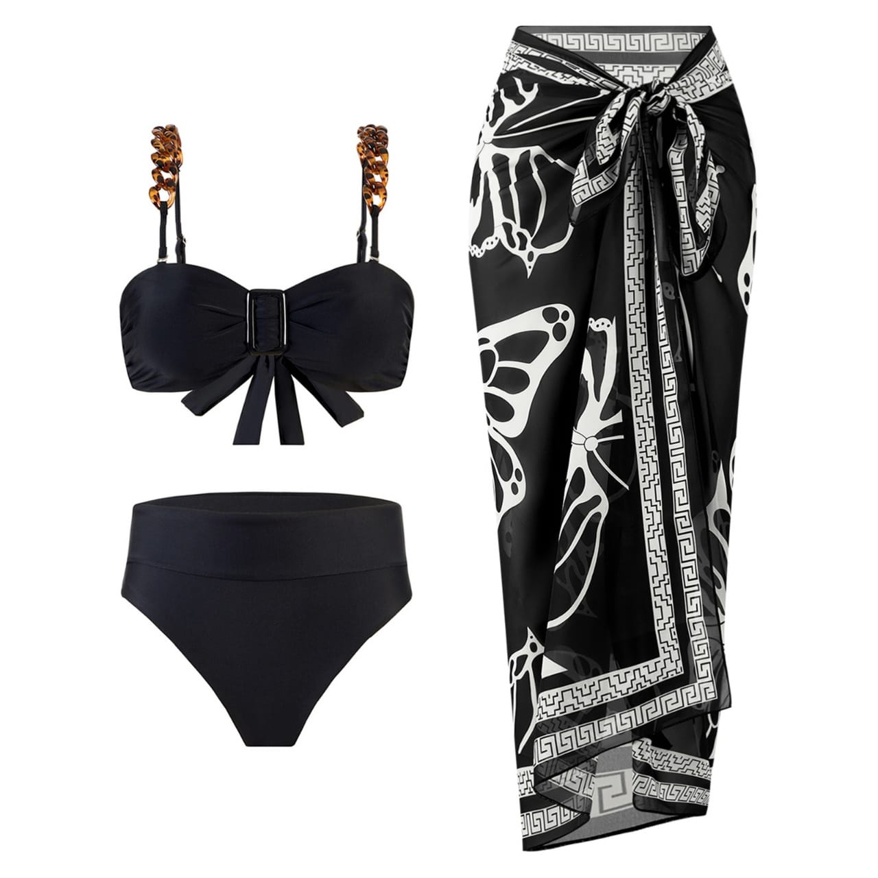 Noir Butterfly Beachset