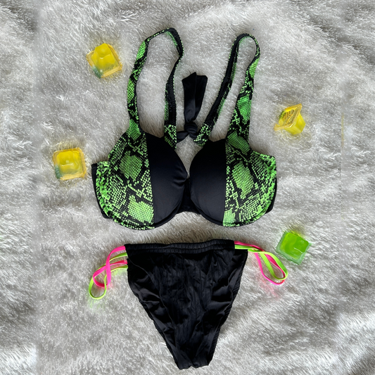 Snaky Neon Bikini Set